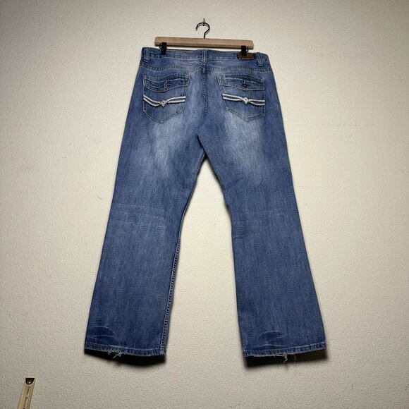 Flypaper Denim Jean Pant Men 36x30 Bootcut Western Indie Streetwear Y2K Indie - Picture 2 of 13